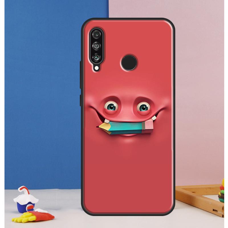 3D funny face Cute Case For Huawei Nova Y70 Y60 Y90 Y61 Y91 Y72 Y73 12s 12i 11i 8i 9 10 SE P30 P40 Lite P60 Pro