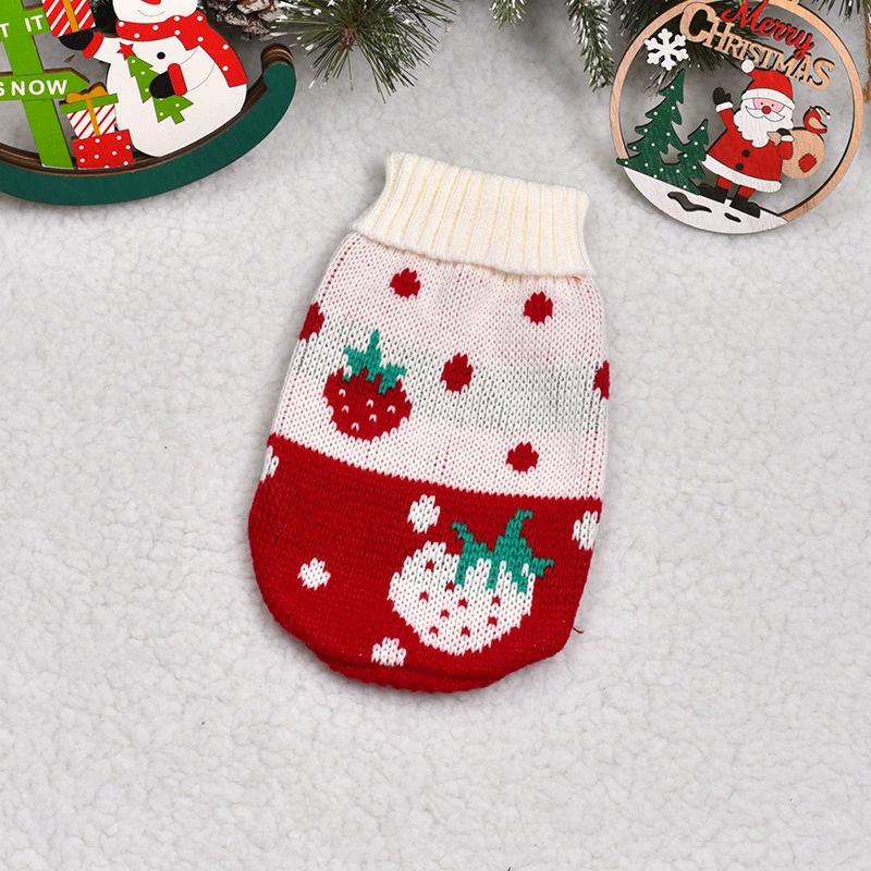 Pull de Noël chaud en tricot pour chats et chiens - Vêtements pour animaux d'automne/hiver