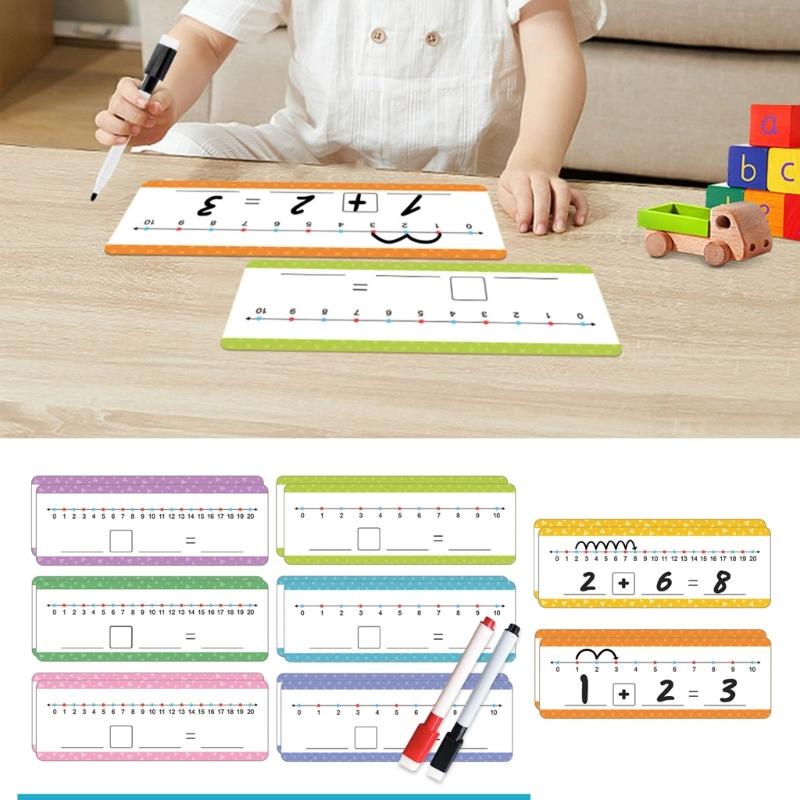 Addition And Subtraction Practice Flashcards Writable Erasable Erasable Mathematics Operations Training Card For Student