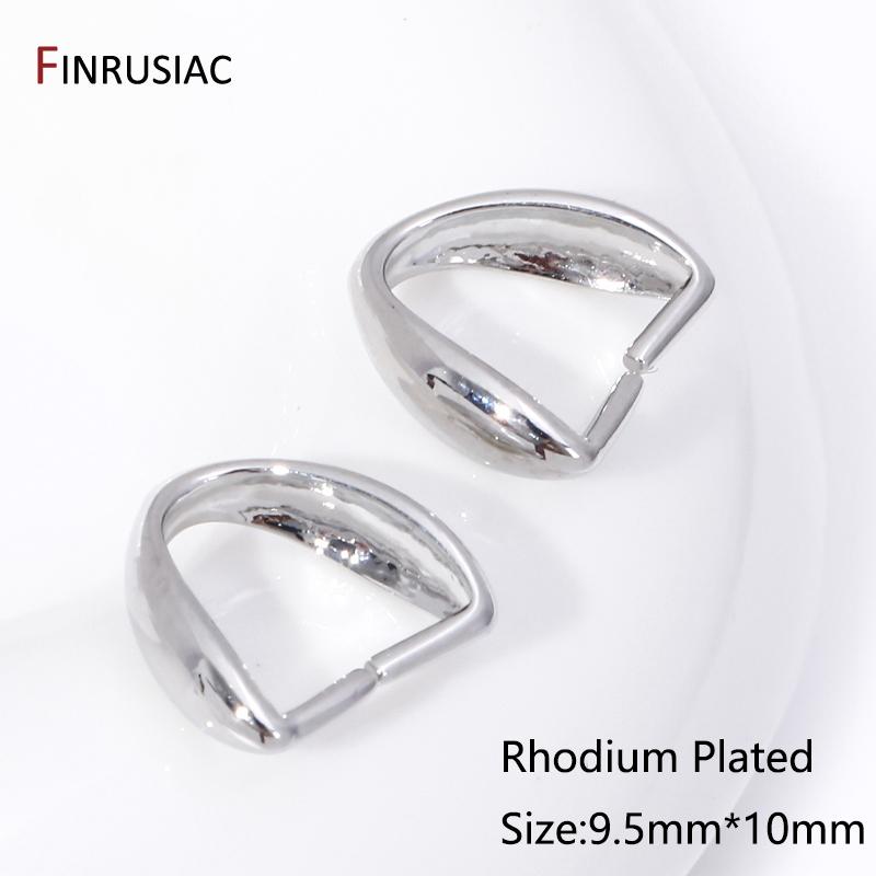 

Trendy Rhodium Plated Smooth Pinch Pendant Bail,Tapered Pendant Bail Connector For DIY Fashion Necklace Making Accessories 5 pieces