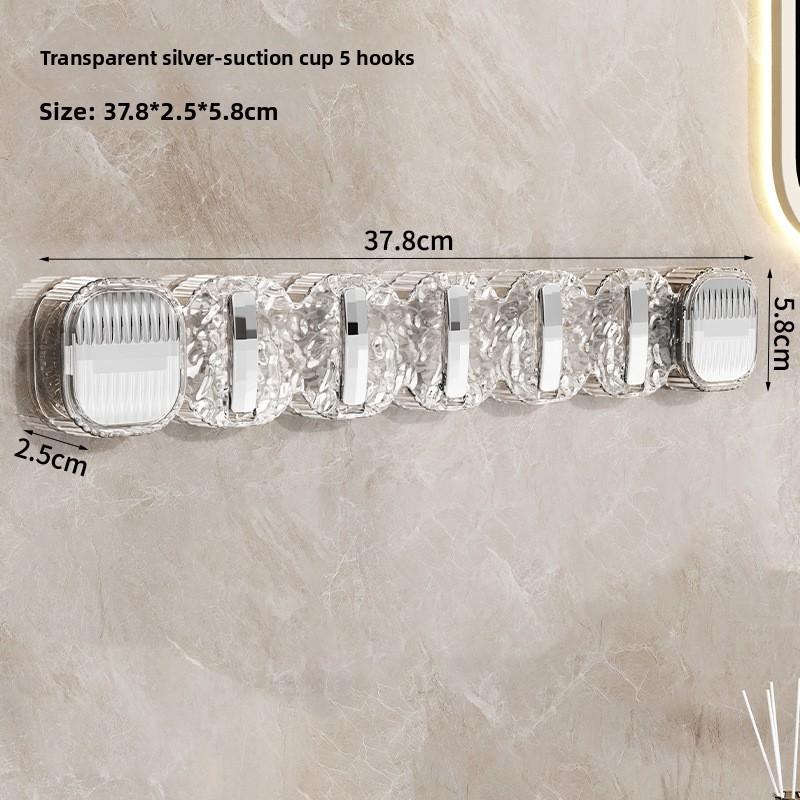 Suction Cup No-Drilling Bathroom Towel and Bath Sponge Holder for Behind The Toilet Door