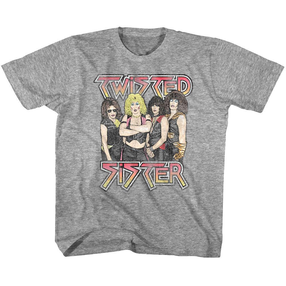 Twisted Sister Glam Rock Group Photo Kids T Shirt Boys Girls Baby Youth Toddler S