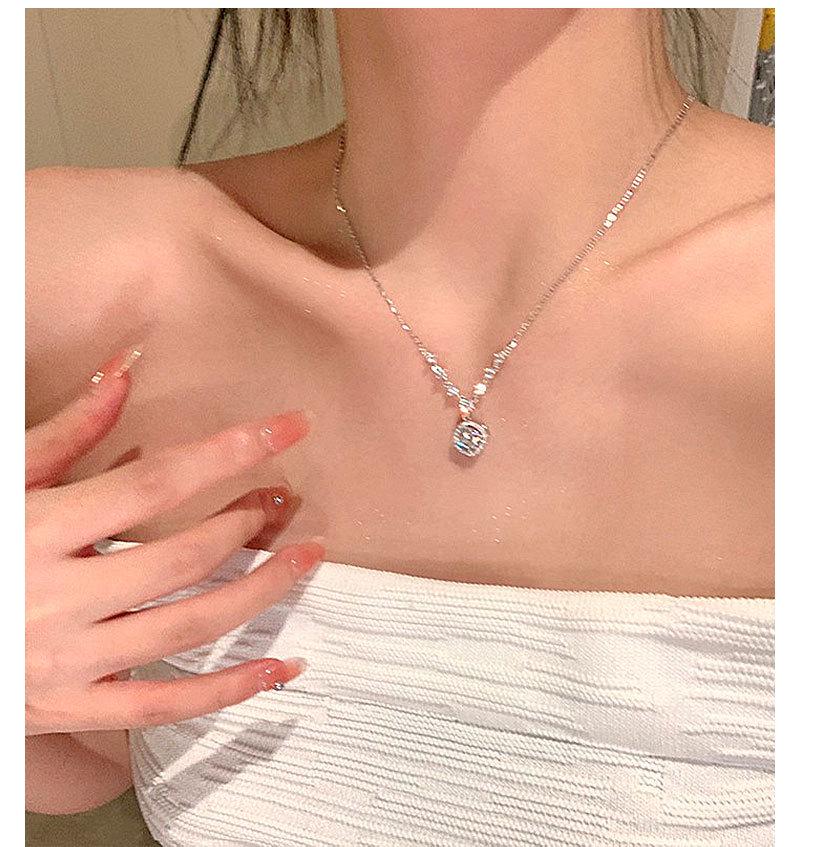 S925 Sterling Silver Moissanite Zirconia Sugar Cube Necklace: Elegant High-End Sweater Chain Gift for Women