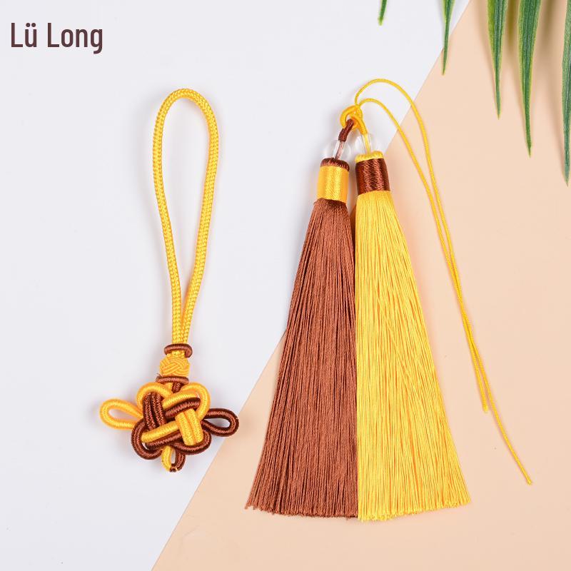 Handwoven Red Chinese Knot Tassel DIY Kit - Small Pendant