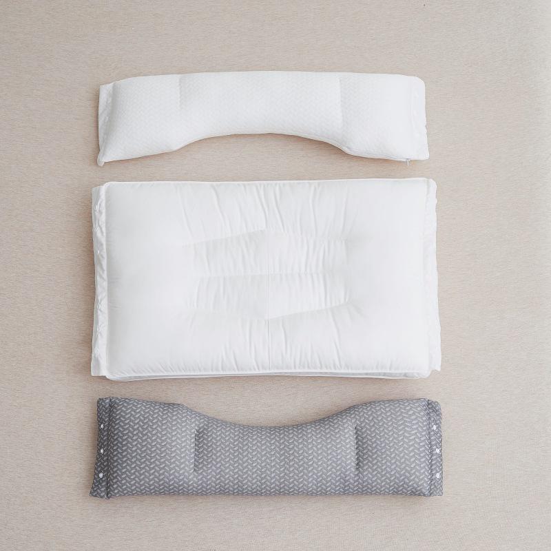 Cotton Fabric Cervical Support Pillow - Concave Design for Neck & Spine Protection
