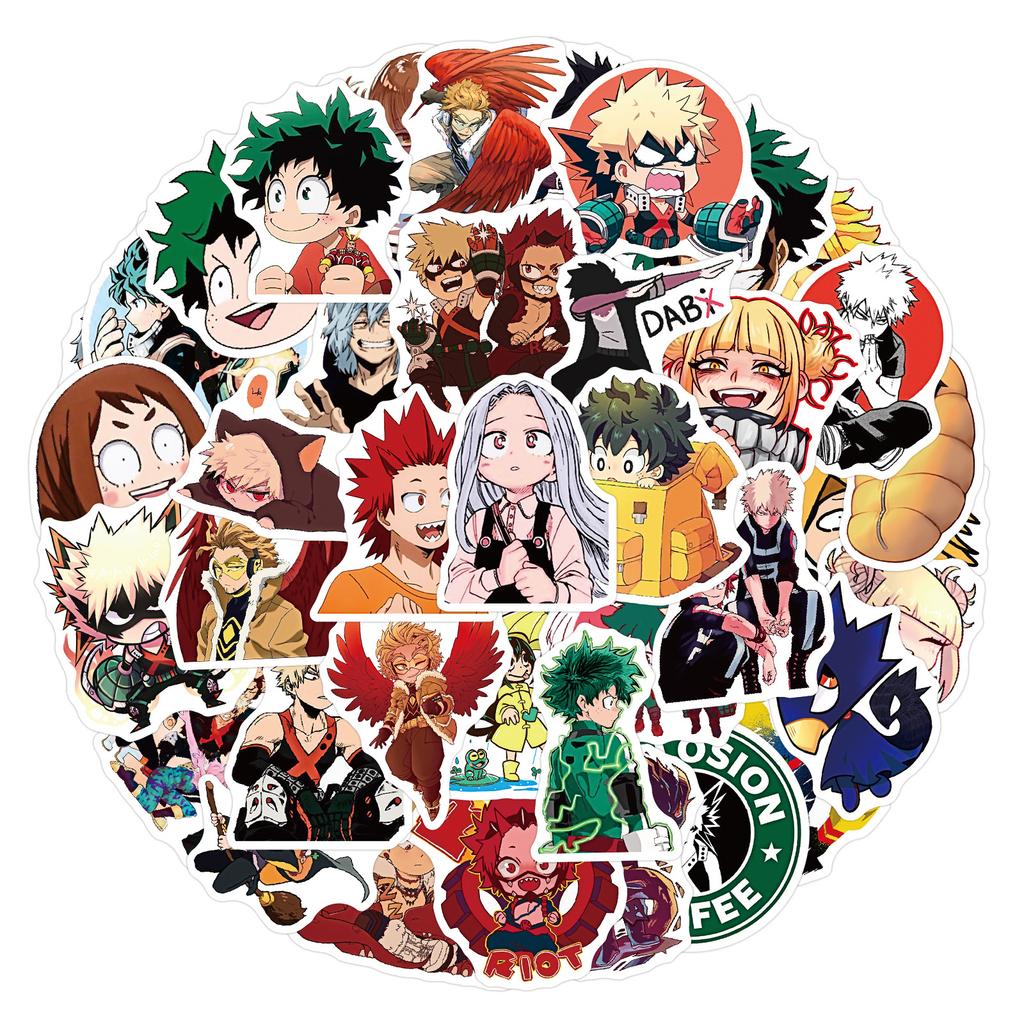 50-200 Cartoon Hybrid Anime Graffiti Stickers Decorate Notebook Suitcase DIY Waterproof Stickers