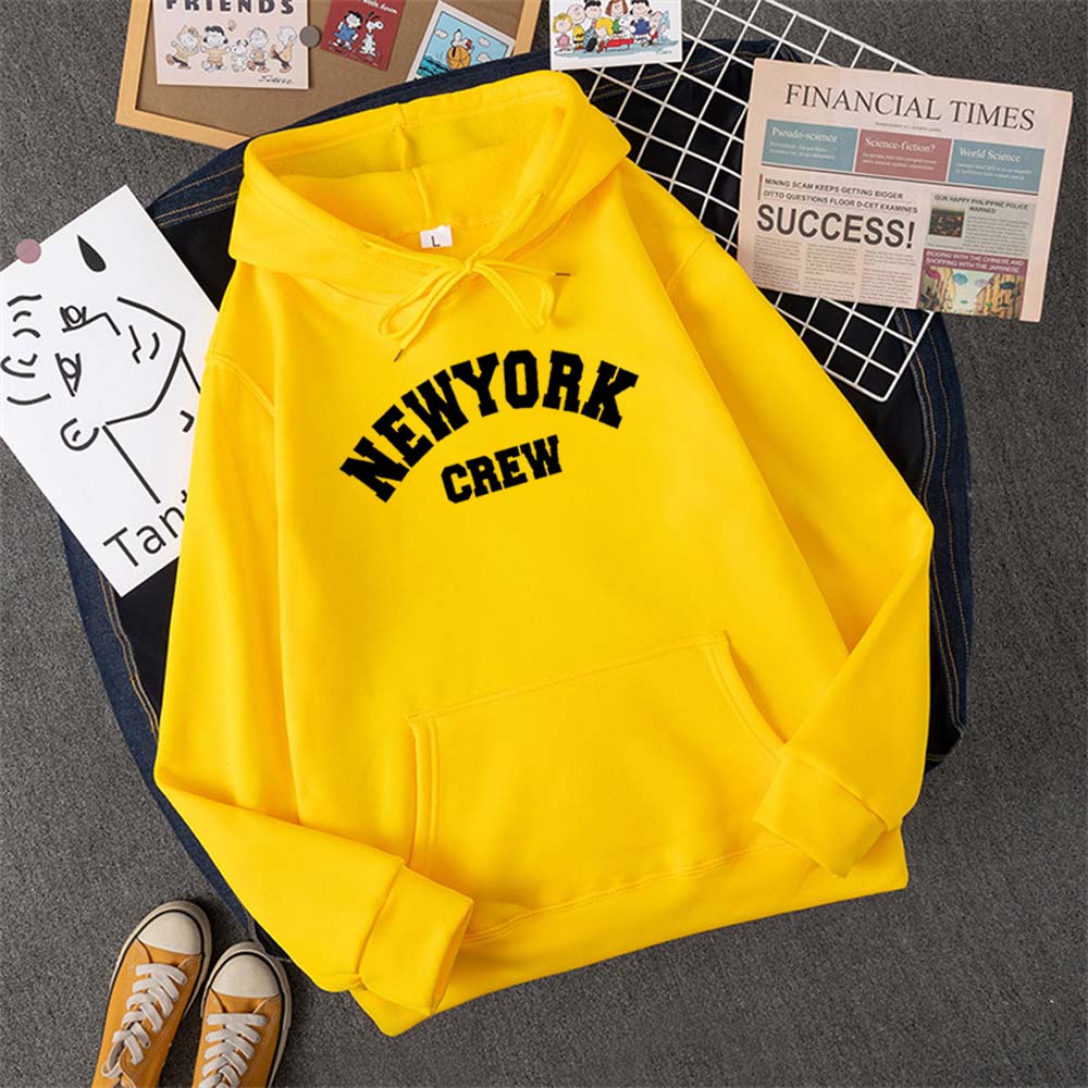 

Hirsionsan Нью-Йорк Толстовка з принтом літер Жіноча базова жіноча осінь з капюшоном Аніме Пуловери з довгими рукавами Повсякденні топи 2024 Y2k M