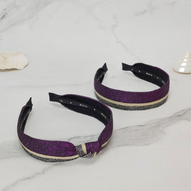MAIA Shining Stripe Headband - Purple