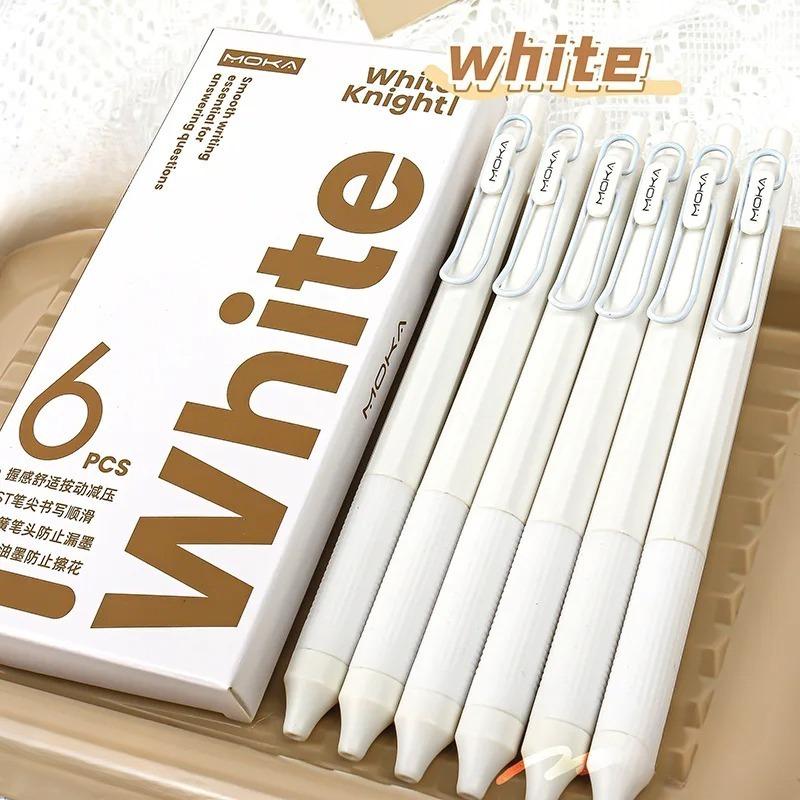 

Набор телескопических гелевых ручек, Плавное письмо, Тонкий наконечник 0,5 мм, Защита от загрязнения, Быстросохнущие чернила, Портативные, Два цвета: черный и белый