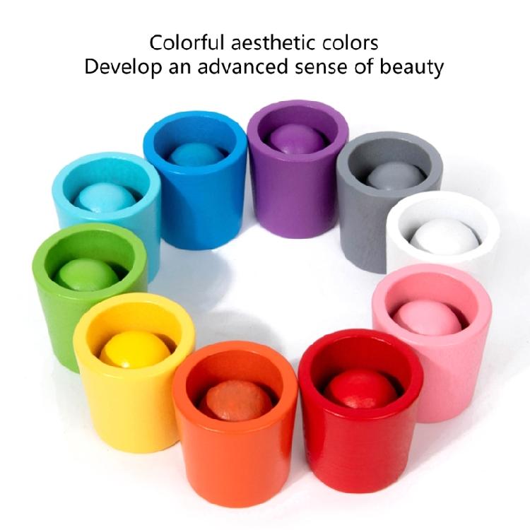 Color Sorting Cups and Balls Toy for Engaging Early Childhood Education and Hand Skill Learning and Training Activity