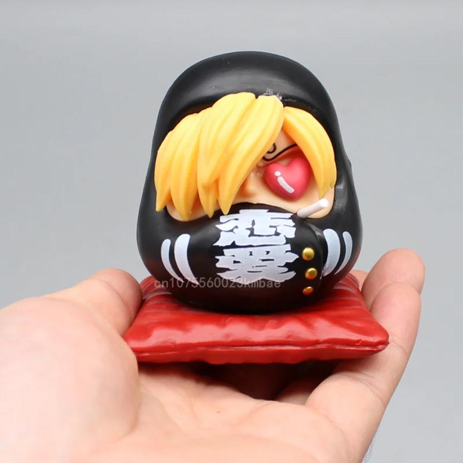 

6cm Anime Figure Q-version One Piece Nika Luffy Zoro Sanji Nami Cos Super Dharma Figurine PVC Statue Model Toys Car Ornaments
