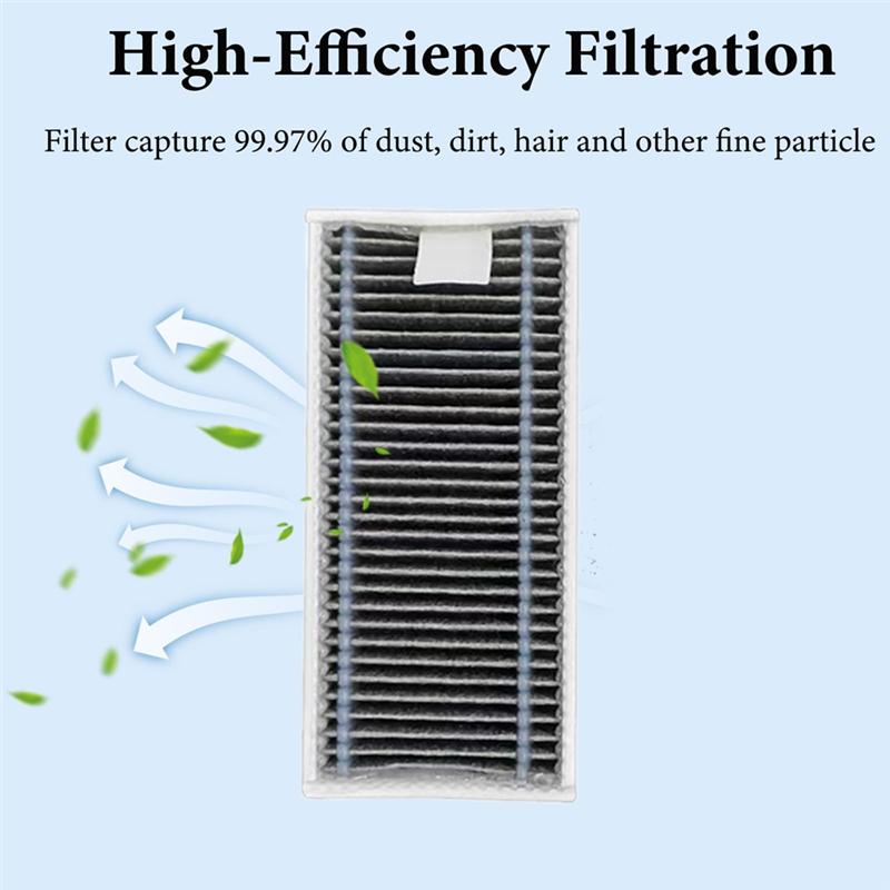 A27F-Accessories Kit For Ecovacs X8 Pro Omni Robot Vacuum Spare Parts Side Brushes Mop Cloths HEPA Filters Dust Bag