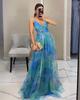 Maxi abito senza maniche con spalline multicolore