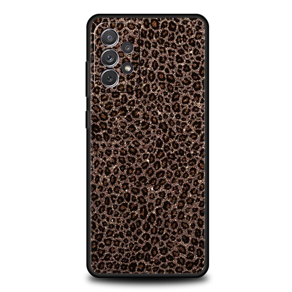 Leopard Print Pattern Phone Case For Samsung Galaxy A17 A07 A55 A35 A25 A15 A05 A33 5G A31 A23 A21s A13 A41 A73 A53 A51 A71Cover