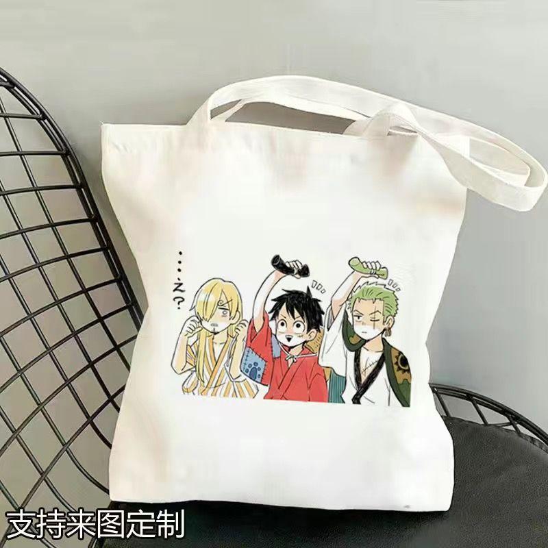 Japan cartoon comics One Piece Student Canvas Bag Large Capacity Study Bag Anime-Style Shoulder Bag 0029