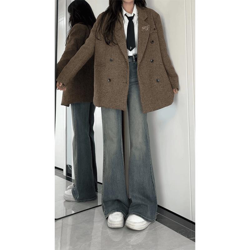 

Women s Black High-Waisted Elastic Flare Jeans - Autumn 2024 Collection for Pear-Shaped Bodies XL