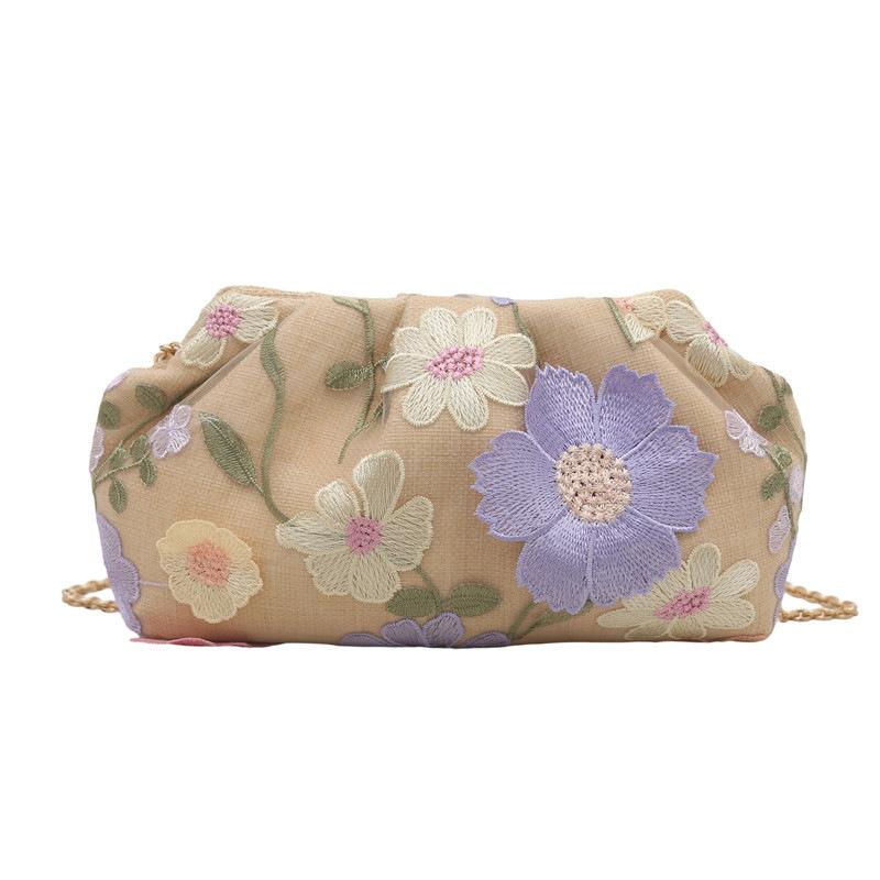

2025 new fashionable exquisite flower bag women s high-end messenger bag chain foreign style niche design armpit bag