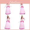 Mario Princess Costume Dress With Lycra Fabric For Halloween Stage Performances