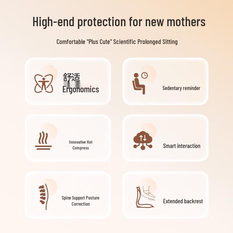 OGAWA LINE FRIENDS Heated Lumbar Support Massage Seat Cushion