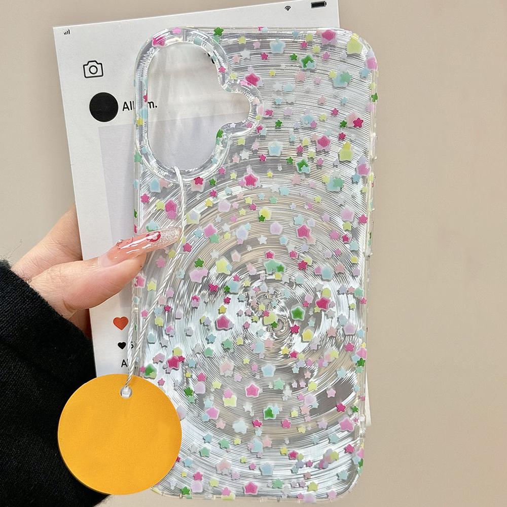 Iridescent Glossy Phone Case for iPhone 11 13 14 15 16 17 Pro 17 13 14 15 Pro Max High Quality Fantasy Floral Style Full Protection Shell