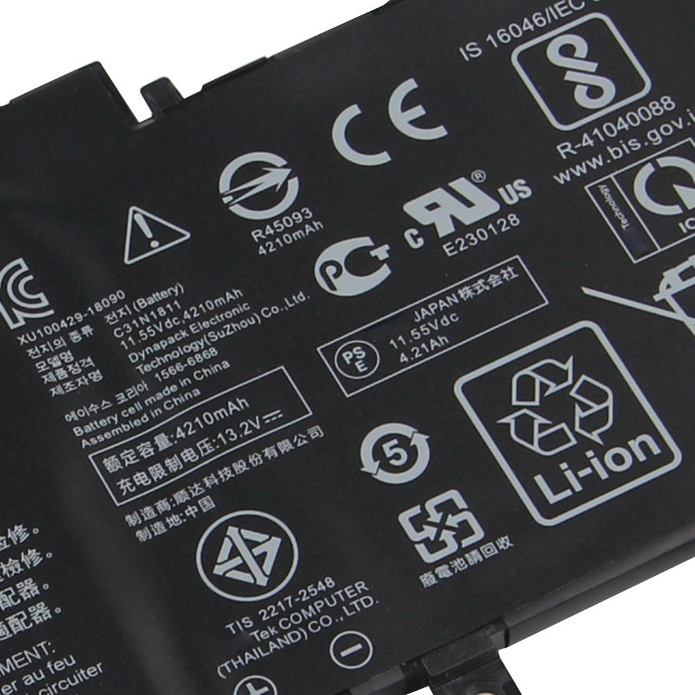 High-Quality Battery C31N1811 For ASUS BX433F U4300F/FN/FA UX433F/FX/FN/FA UX433F UX433FB UX433FN 4335mAh