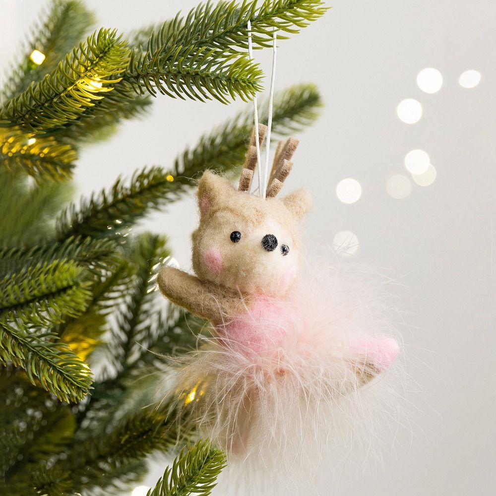 Felt Xmas Tree Pendants Cartoon Christmas Doll Pendant Simulation Owl Ornament  Holiday Decor