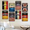 Vintage Metal Tin Signs Racing Car Plaque Decor F1 Racetrack Metal Poster Wall Art for Garage