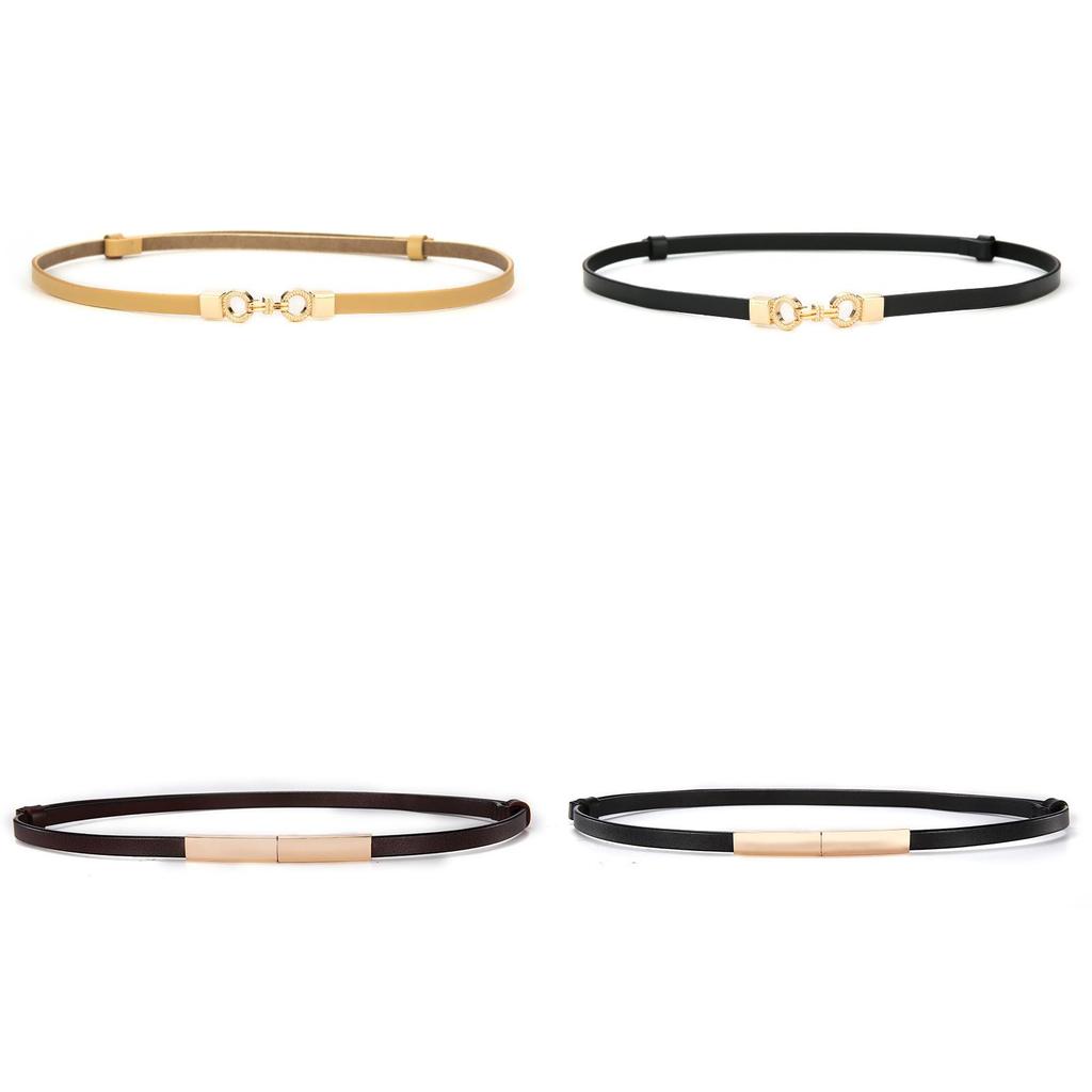 Ladies Genuine Leather Waist Belt With Tie Knot Decor For Casual Dress Wear