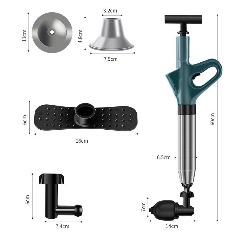 Toilet Dredger, Household Sewer Pipe, Toilet Floor Drain Blockage, High Pressure One-shot Tool