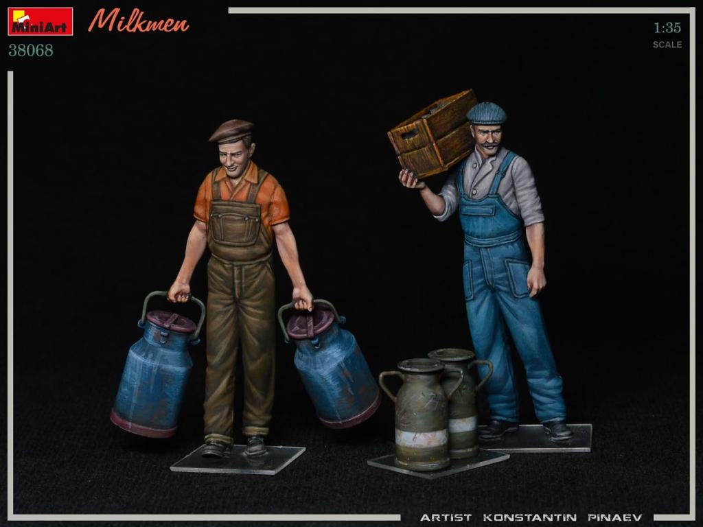 MiniArt Scale Milkman Plastic Model Kit MA38068 1/35 (2 Figures)