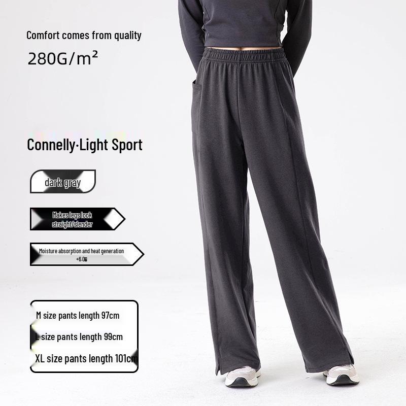 

Women s Lulu Fleece-Lined Air Layer Yoga Pants with Side Split 2XL (recommended for 145~160 lbs) темно-серого