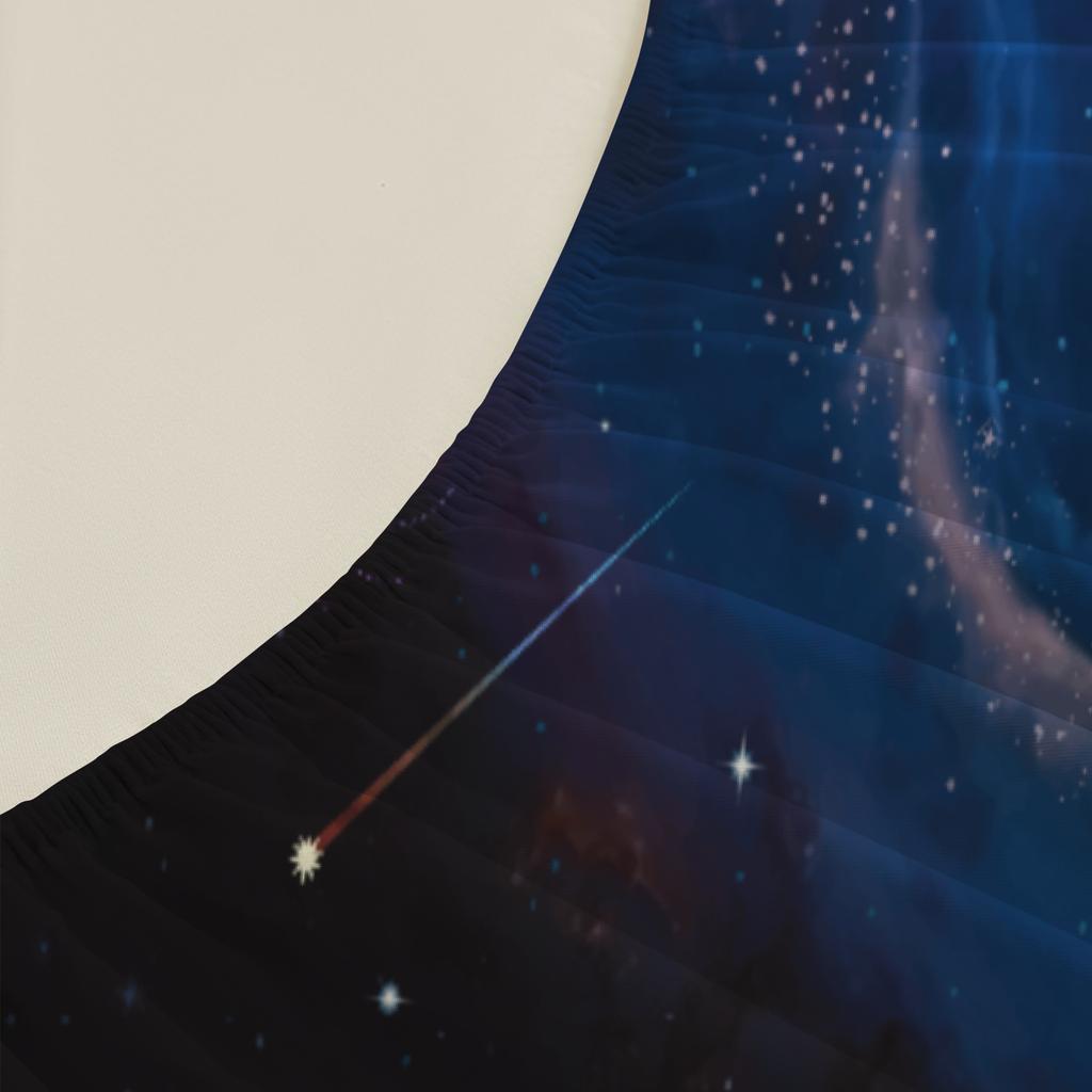 3pcs Cool Fitted Sheet Gifts For Teen Boys Bedroom Decor Vivid Cosmic Galaxy Nebula Planets Stars 3D Print Washable Flat Sheet