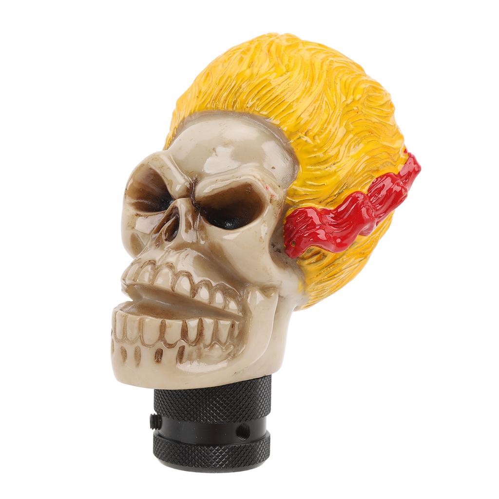 Totenkopf Schaltknauf Skelett Stil Auto Schalthebel Kopf mit 3 Adaptern für die meisten Schaltgetriebe