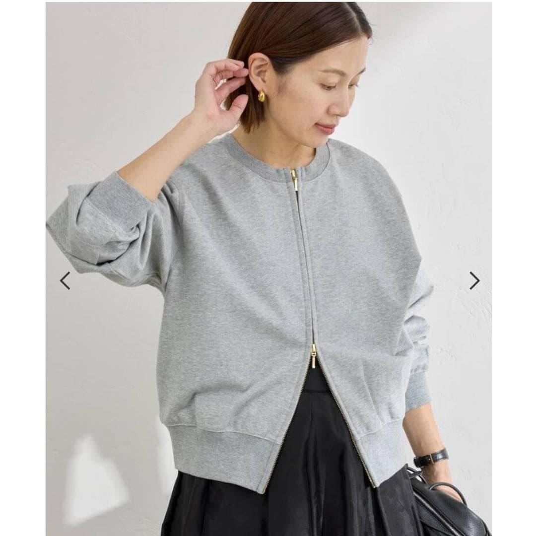 IENA zip open 2WAY sweat pullover