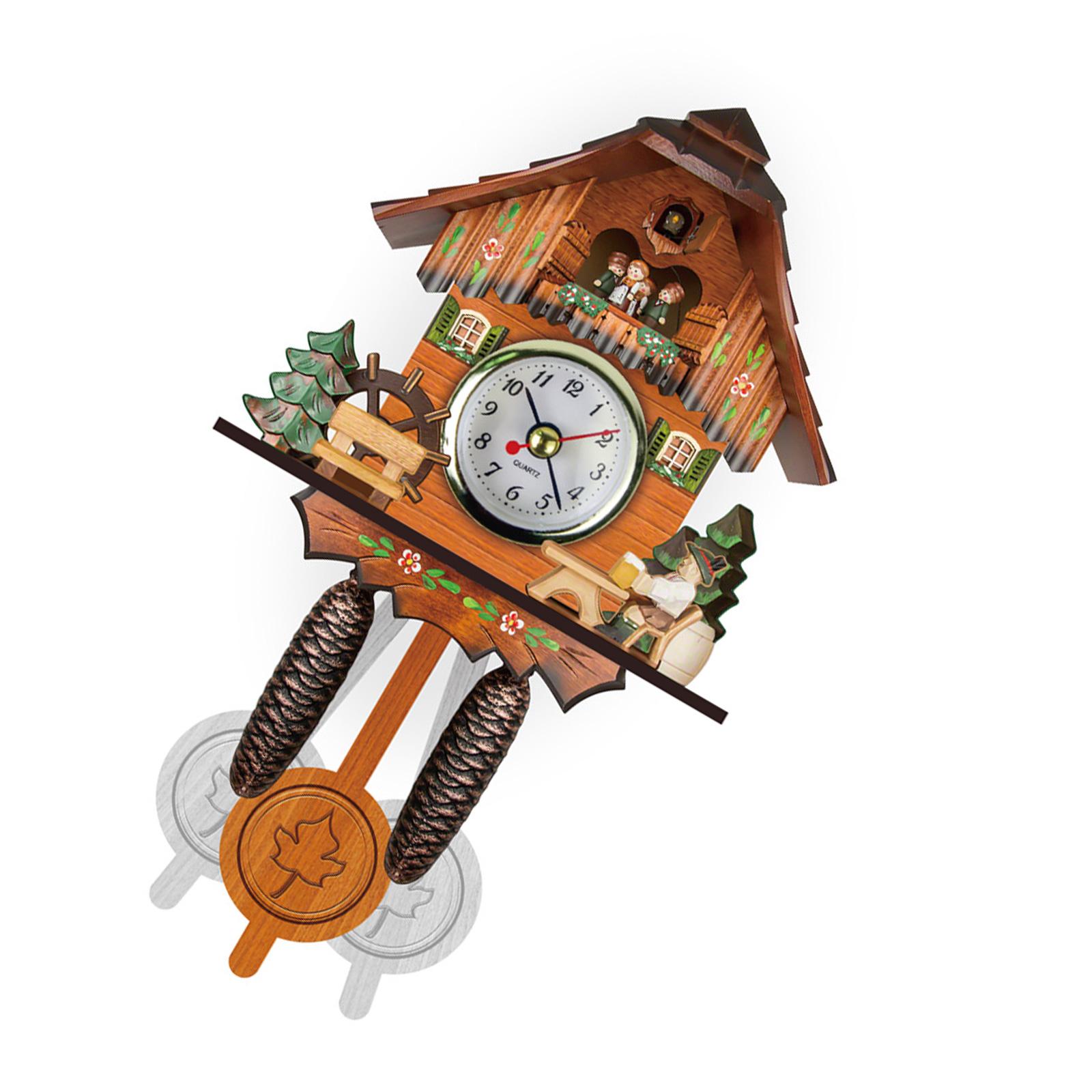 

Традиционные Деревянные Настенные Часы с Кукушкой Для Гостиной С Бесшумным Механизмом Декоративные Настенные Часы Точный Ход F