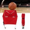 Ball Cart Foldable Ball Equipment Cart Large Capacity with 4 Wheel for Football Volleyball