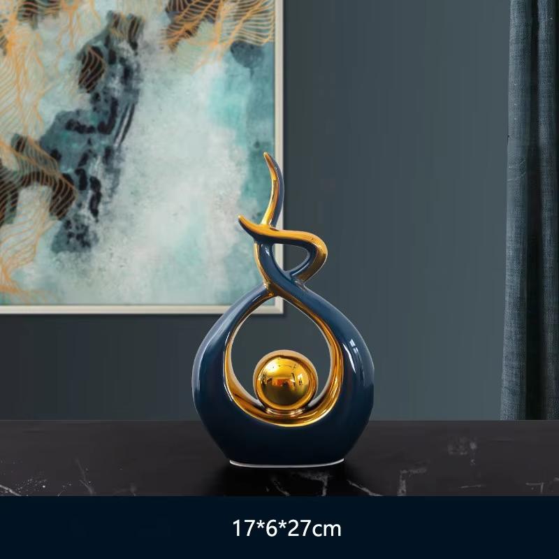 Ceramic Vase Statue Home Decor Modern Art White Pottery Crafts Ornaments Living Room Furniture Home Accessories Decoration Gifts