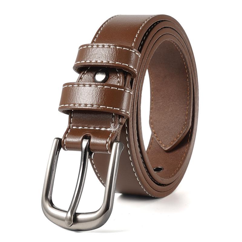 Leather Women'S Belt American Retro Fashion Jeans I Belt High Quality Corns Pin Buckle Belt Women