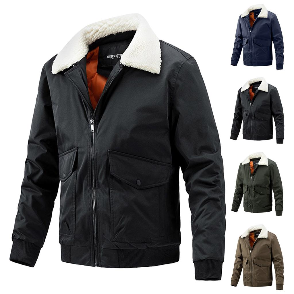 New Thin Cotton Fashion Double Sided Men's Solid Coat Sports Zipper Stand Collar Jacket