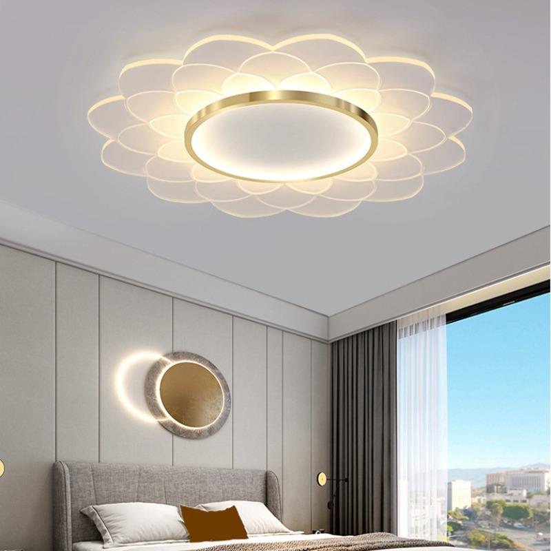 Modern Simple Led Creative Flower Room Light Warm Romantic Round Dining Room Lamps and Lanterns