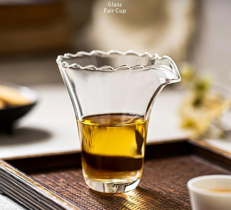 Japanese Style Glass Thickened Fair Cup Heat Resistant Chahai Tea Transparent Justice Cup Household Kung Fu Tea Set Accessories