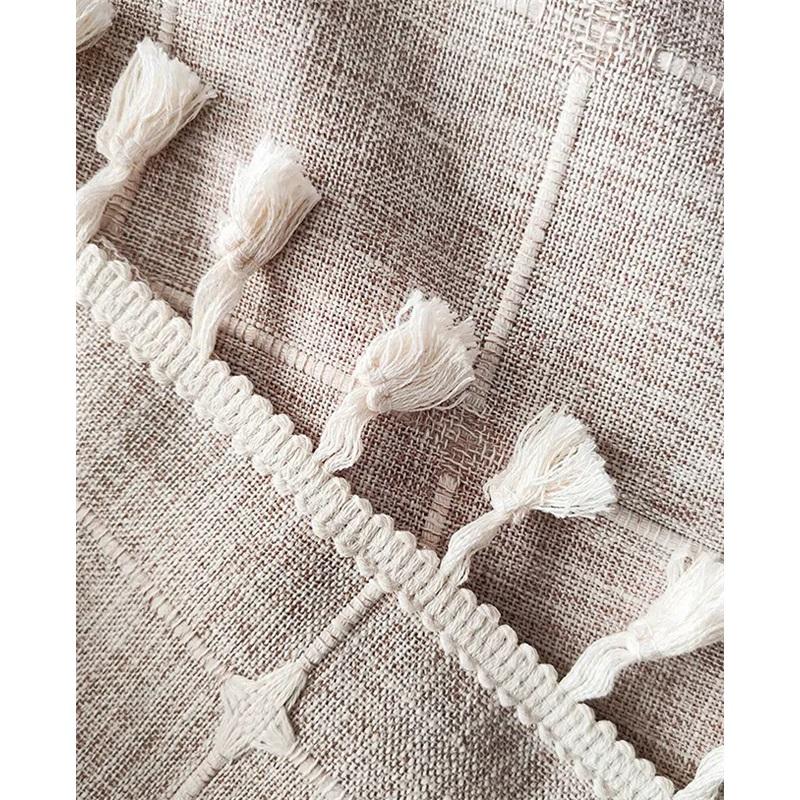 7.5cm Square Tassel Shower Curtain Home Bathroom Square Partition Curtains Waterproof Shower Curtains