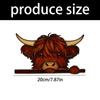 652F Funny Peeping Highlands Cow Window Decorations,Christmas Ornament for Shelf