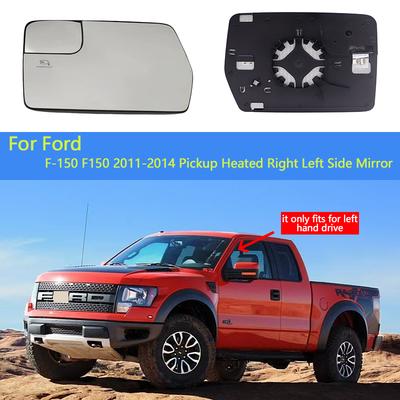 Pro Ford F-150 F150 2011-2014 Pickup Vyhřívané Pravé Levé Boční Zrcátko Sklo Konvexní Širokoúhlé Zrcátko Křídlové Zrcátko Náhradní Zpětné