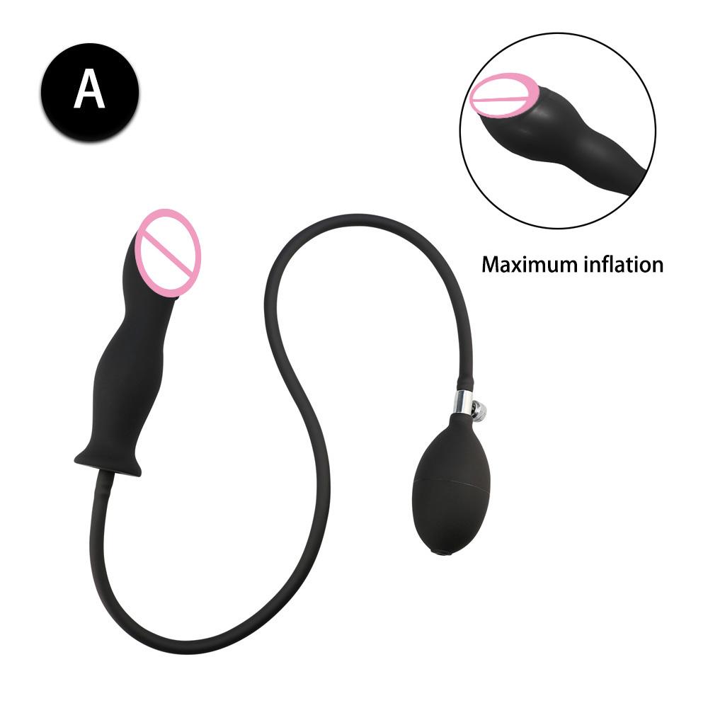 Pressure-activated Realistic Silicone Inflatable Anal Plug Masturbator, Anal Dilation, Anal Plug Couple's Adult Sex Toy, Sex Toy