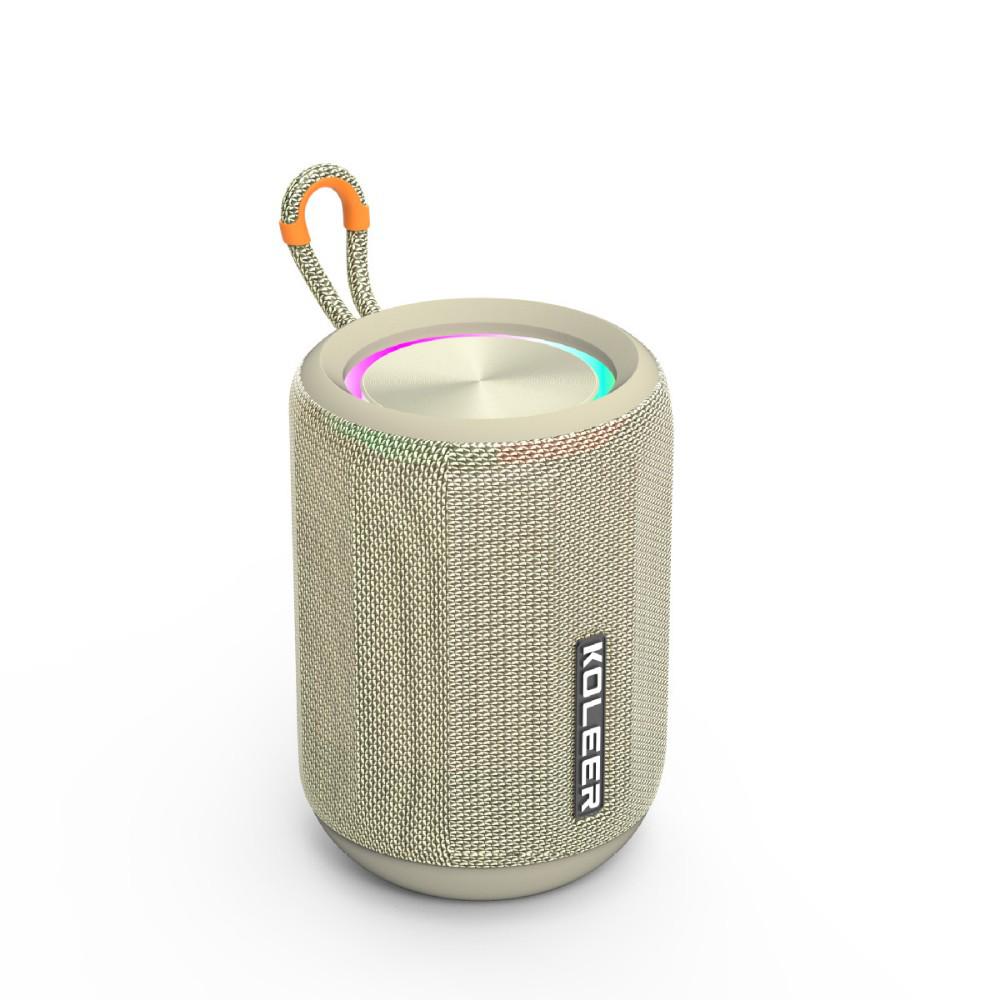 

H81 Kooer Bluetooth Speaker: Portable Outdoor Super Bass, TWS, Card Player, Radio, & Gift Speaker. брудно-білий