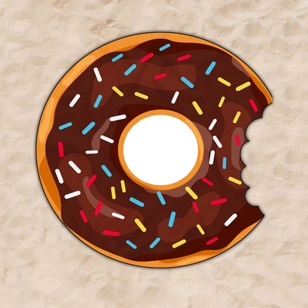 

Нестандартный материал для полотенец в виде пончика, для отдыха на открытом воздухе, летнее пляжное полотенце, подушка, десертное полотенце, забавное полотенце, банное полотенце, банный халат, полотенце 150cm