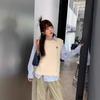 Women's Knitted Sweater Vest - Spring/Autumn 2024 Petite Sleeveless Layering Top