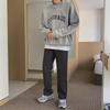 Men's Trendy Half-Zip Sweatshirt with Letter Print - Korean Style Loose Fit, Long-Sleeve for Spring and Autumn