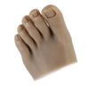 Nail Art Training Fake Half Foot Model Dark Skin Color Reusable Tattoo Practice Silicone Foot Model
